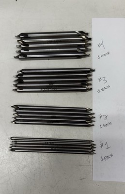 KEO  4'' LONG 60° HSS CENTER DRILL     #1,#2,#3 and #4.  4 piece set -One of each