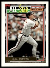 1992 Topps #400 Cal Ripken Baltimore Orioles Gold Winners
