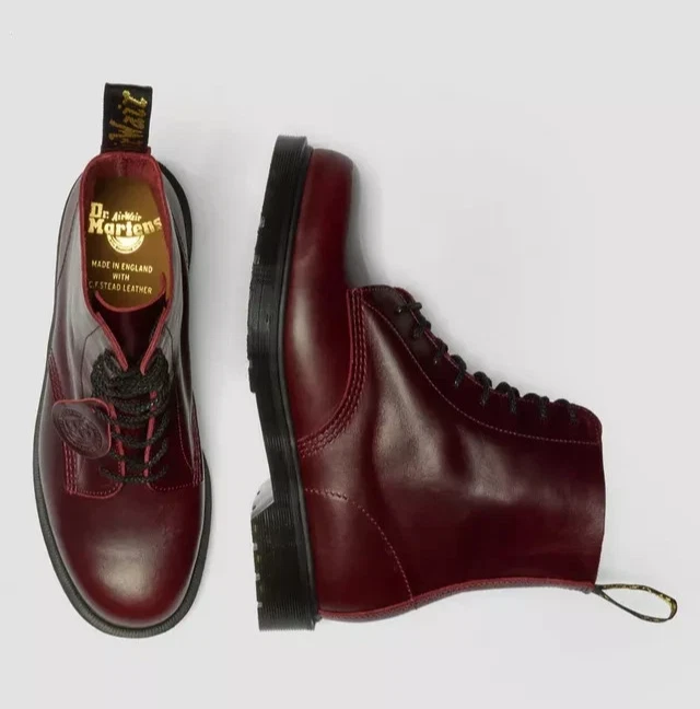 Dr. Martens Bottes En Cuir 1460 Classique En Cuir Rouge, Toutes Tailles - Photo 4/4