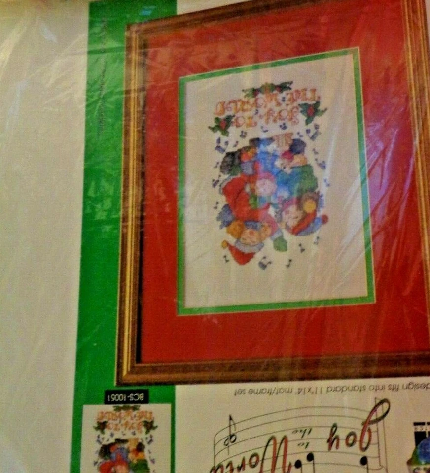 Punto de Cruz True Colors BCS-10051 Alegría para el Mundo Navidad Se adapta a marco de 11X14" Foto 4 de 4