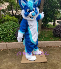Fursuit Long Haired Lion Mascot Party Costume Walking Halloween Set cosplay  46