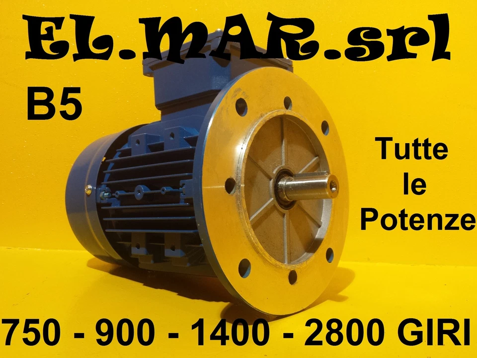 Motore Elettrico Trifase Flangiato B5 2800 1400 900 750 giri 2 4 6 8 poli 400 V - Imagen 1 de 1