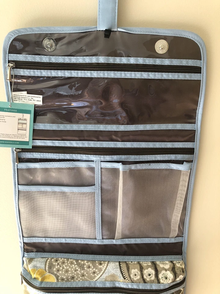 NWT Waverly Hanging Toiletry Cosmetic Travel Bag Organizer Floral - Imagem 4 de 4