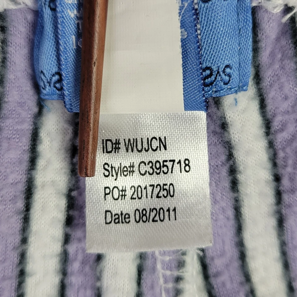 Vera Wang Conjunto Pijama Mujer Pequeño 2011 Morado Lila Polar Pantalones Cordón Foto 4 de 4