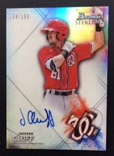 Jackson Cluff 2021 Bowman Sterling On Card Auto Blue /150 WASHINGTON NATIONALS
