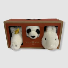 $115 Wild And Soft Kid's Lovely Mini Animal Head Wall Plush Mounts Set of 3pc