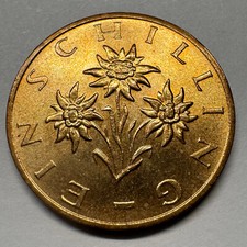 1991 Austria 1 Schilling - Beautiful Coin - #A-064-B