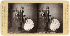 Stereo, England, "Lor, I only kissed her" Vintage Stereo Card - Silver Print