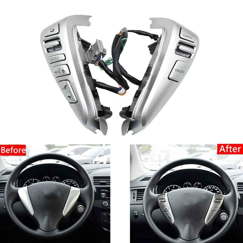 Interruptor de volume de mídia controle de cruzeiro volante nota para Nissan Sentra Versa - Imagem 3 de 4