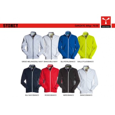 Nazionale Payper Felpa uomo profilo tricolore su collo e zip 70% cotone 30% poliestere 300gr Nazionale Payper Felpa uomo profilo tricolore su collo e zip 70% cotone 30% poliestere 300gr