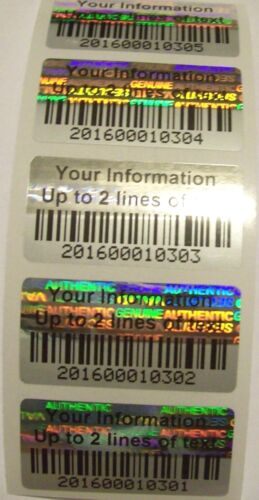 1000 v. Chr. Maßgeschneiderter Druck BARCODE Sicherheit Hologramm manipuliert offensichtlich Etikett Aufkleber - Bild 2 von 5
