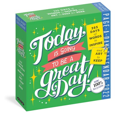 Today Is Going To Be A Great Day - 2022 Daily Desk Calendar - Brand New - 101246 | Ebay