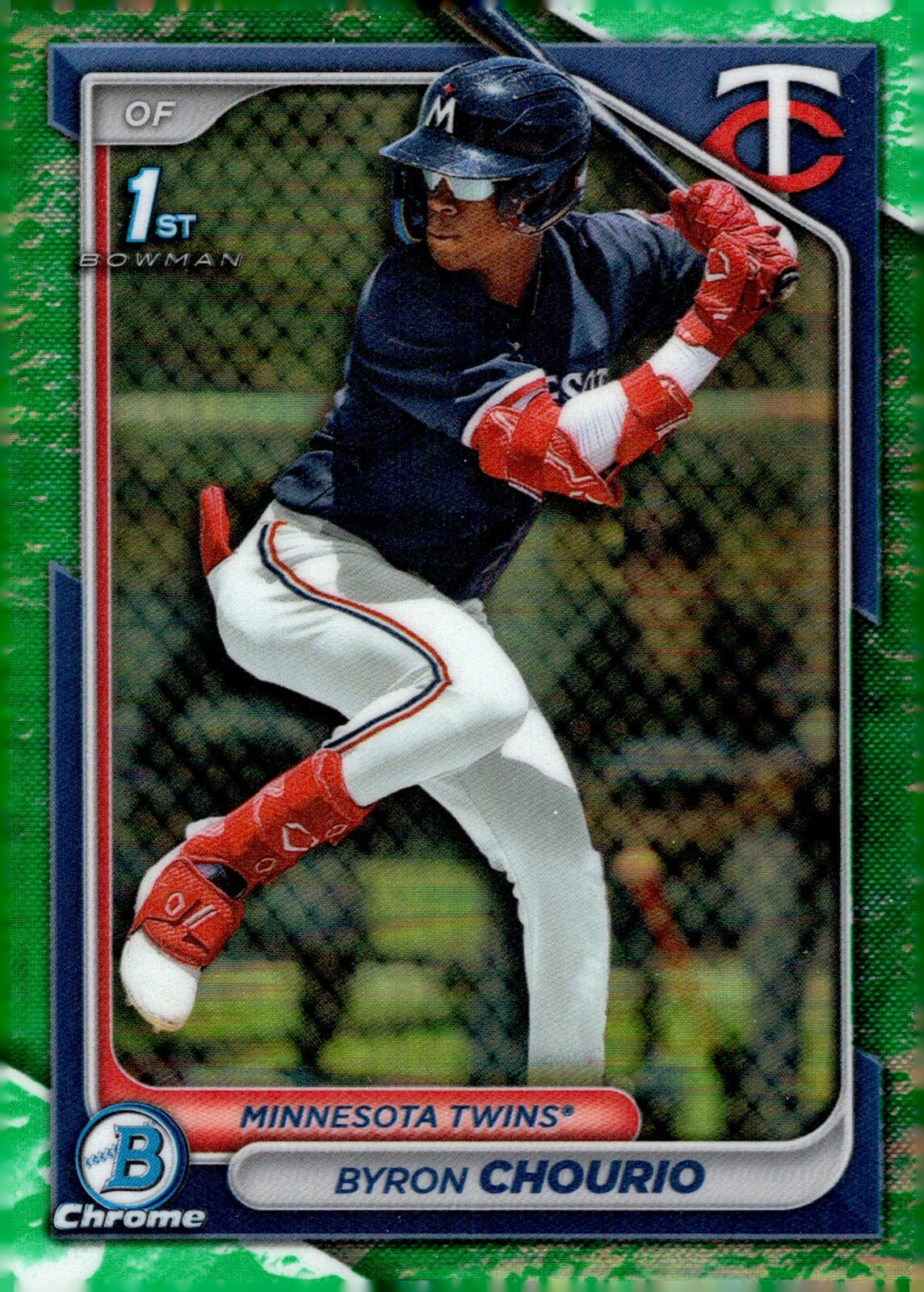 2024 BOWMAN CHROME PROSPECTS LUNAR GLOW REFRACTOR #BCP-129 BYRON CHOURIO