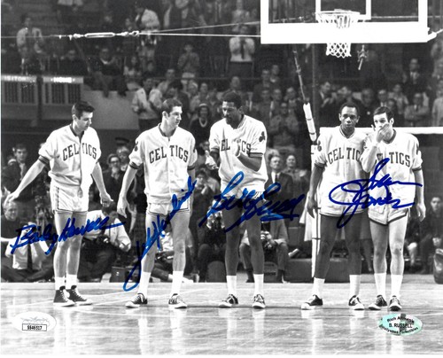 Bill Russell John Havlicek Sam Jones & BHowell Signed 8x10 Photo Jsa coa Altman