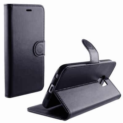 Schwarz PU Leder Flip Wallet Case Hülle für Huawei P Smart 2019 Mate 20 Pro P30