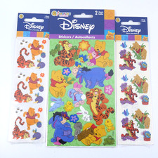 Vintage lot WINNIE the POOH Stickers SandyLion sealed new flocked DISNEY