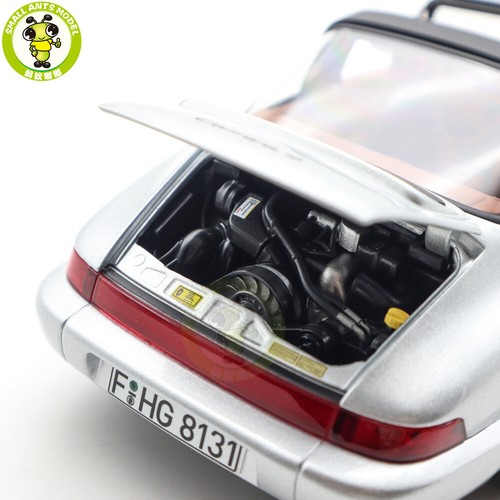 1/18 Norev 187342 Porsche 911 964 Carrera 4 Targa 1990 Silver Diecast Model Car - Picture 18 of 20