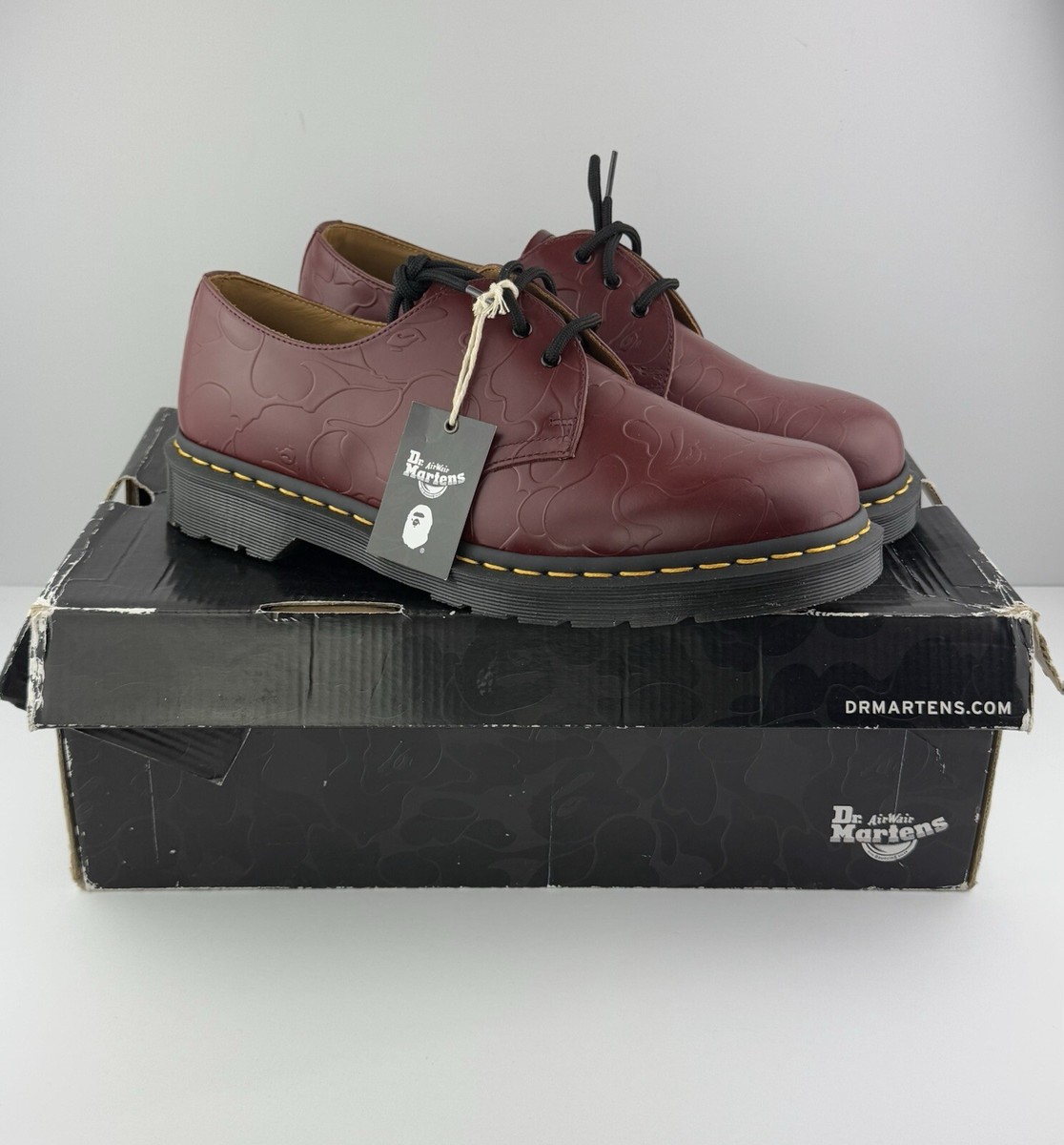 NEW Dr. Doc Martens x BAPE 1460 Mens Size 12 Cherry Red NEW Dr. Doc Martens x BAPE 1460 Mens Size 12 Cherry Red