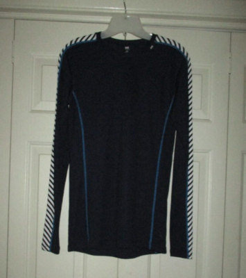 HELLY HANSEN Fitted Navy Blue L/S Crew Outdoor Shirt Men's Tag Sz L NWOT