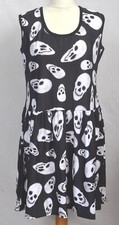 New Skull Scream Stretch Dress Skater XXL UK 16 Emo Gothic
