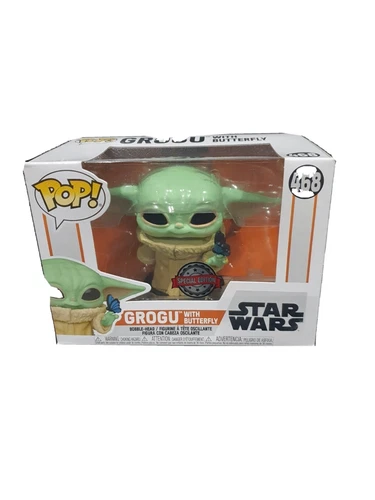 Funko POP! Star Wars  #468 The Child  GROGU with butterfly +  protective sleeve