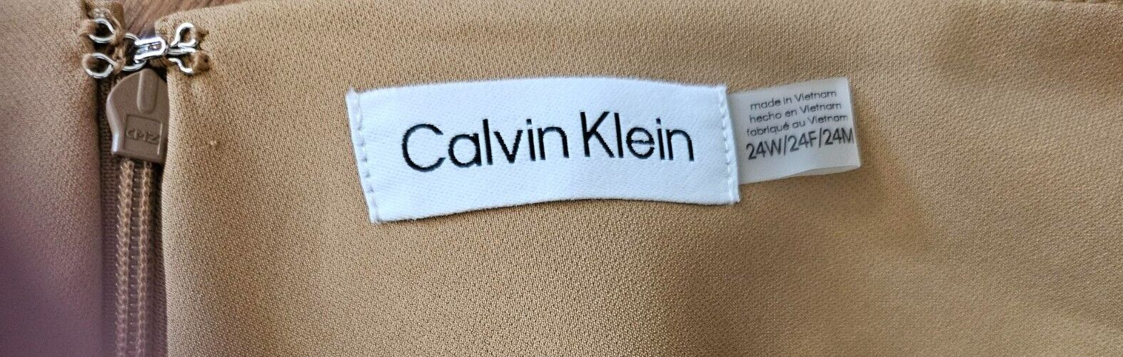 Calvin Klein Plus Size Infinite Stretch Midi Skirt Beige Size 24 thumbnail 3