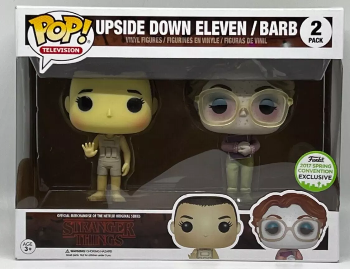 Funko Pop UPSIDE DOWN ELEVEN / BARB 2 PACK ECCC Convention Excl