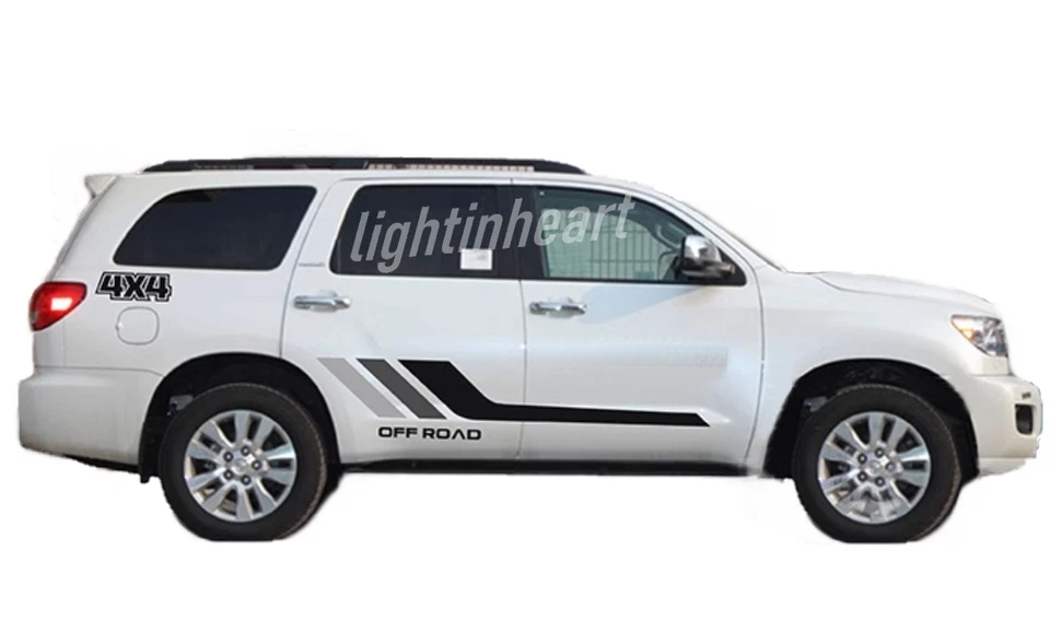 Комплект наклеек на боковую дверь автомобиля для Toyota Sequoia графические гоночные спортивные полоски наклейки - Изображение 4 из 4