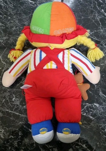 Muñeco de peluche Amtoy juguete Teach Me juguete de aprendizaje American Greeing 18 pulgadas de colección 1984 - Imagen 16 de 18