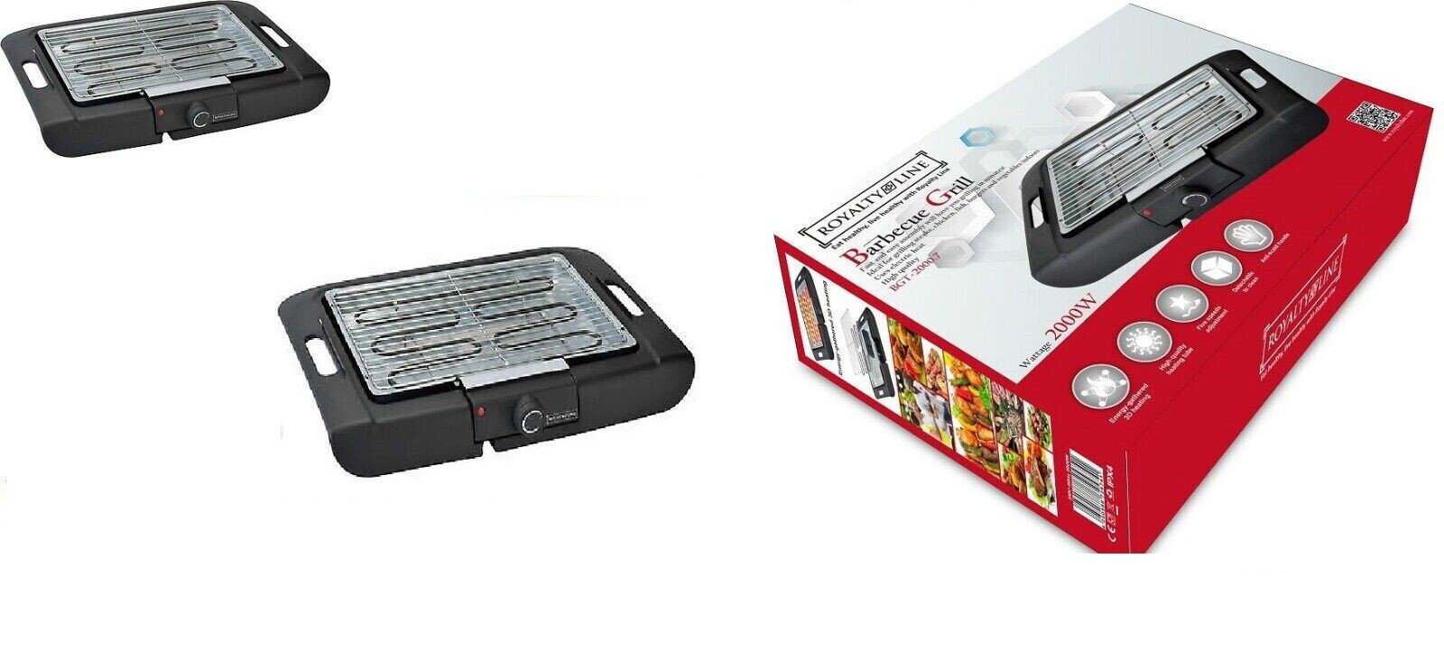 Piastra per Arrosti Royalty Line 2000W - Ideale per Campeggio e Camper