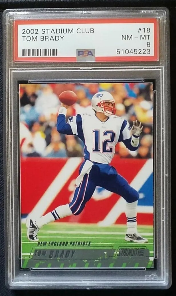 Tom Brady 2002 Topps Stadium Club Graded PSA 8 Patriots Hall of Fame