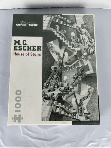M.C. Escher House of Stairs Pomegranate 1000 Piece Jigsaw Puzzle Factory Sealed - Picture 1 of 7