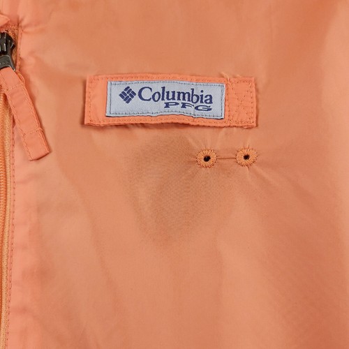Columbia Jacket Mens Medium Orange Gray Morning View PFG 40+ UPF Windbreaker - Picture 3 of 14