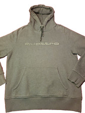 AUDI QUATTRO Authentic Dark Gray Hoodie Sweatshirt Men's Large