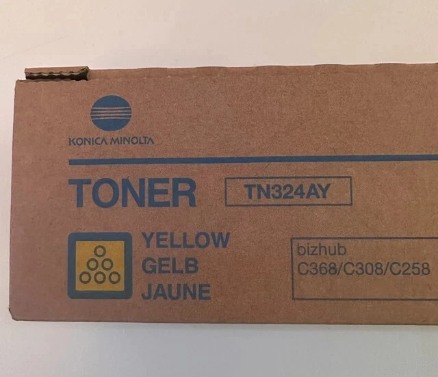 ✨ Toner Konica Minolta TN324AY A8DA25H Original Neuf  26 000 Pages💛 - Photo 1/1