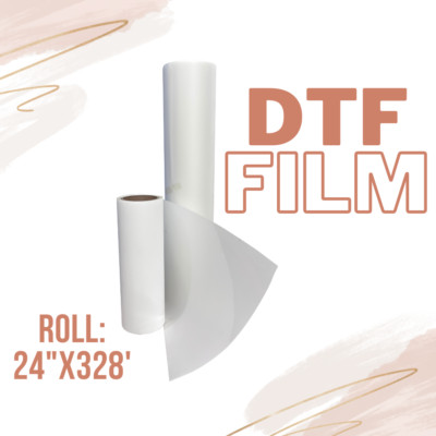 DTF Film Roll Hot Peel  24  x 330ft. USA Soft Touch, Vibrant colors 100% #1