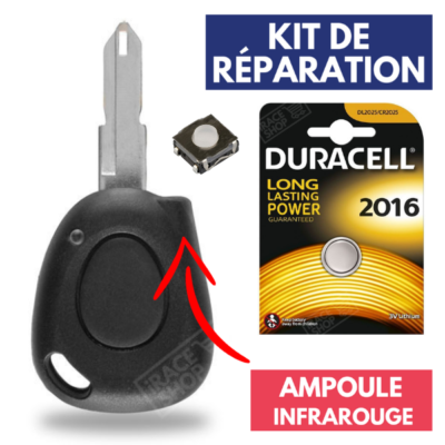 Bouton caoutchouc 2 touches pour Plip Peugeot 406