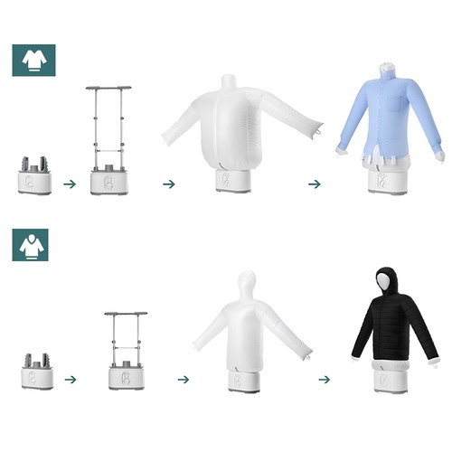 6in1 Upright Ironing Machine|Auto Steam Dry+Sterilise|1KW w/Mannequin&Pet Blower - Picture 8 of 11