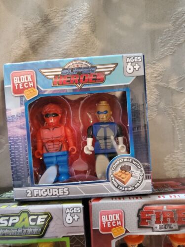 Lot Of 3 Block Tech Fire Dept, Super HERO, SPACE Operatio NIB CHRISTMAS - Picture 2 of 8