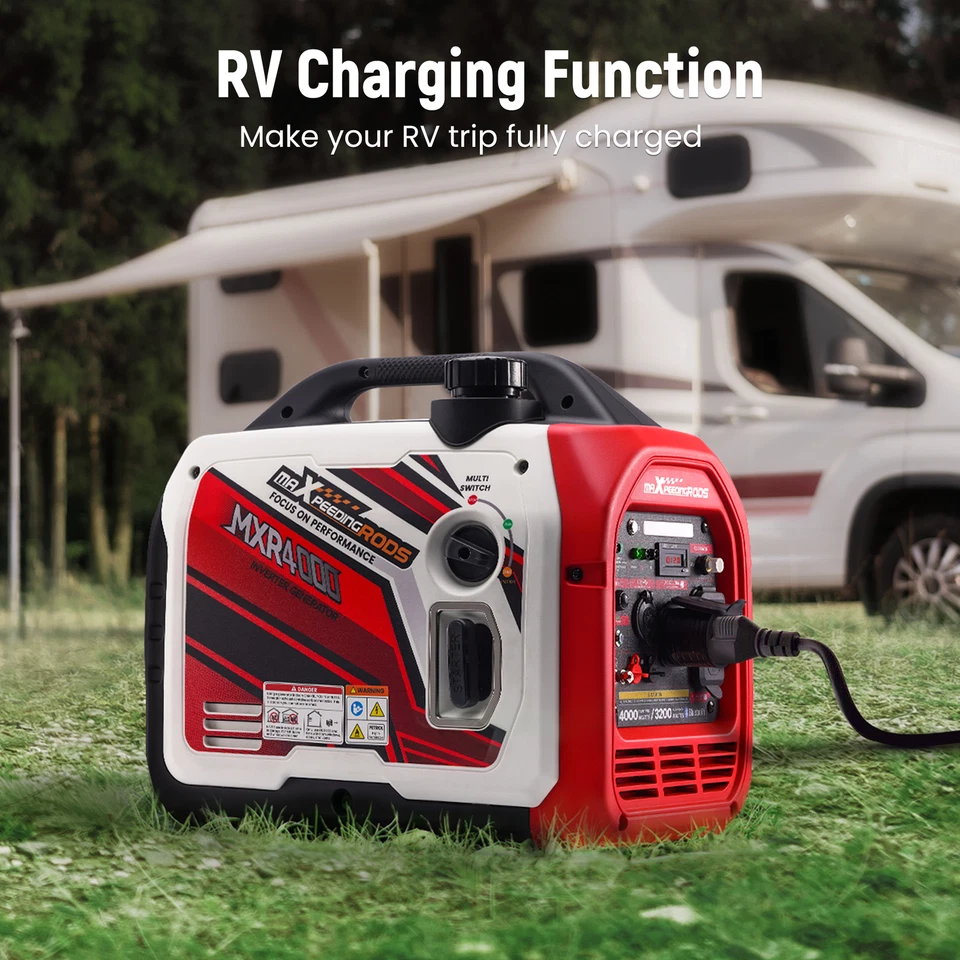4000 Watt Portable Power Generator Inverter 4 Stroke 145 cc Engine Gas Powered - Image 4 of 4
