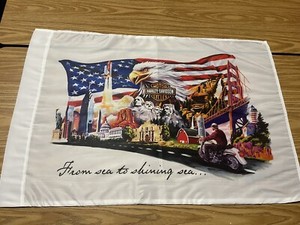 Harley Davidson From Sea To Shining Sea 24X35 Motorcycle Flag 