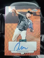 2023 Leaf Perfect Game Showcase Prismatic Orange Auto #MA-AM2 Athen Malone 2/4