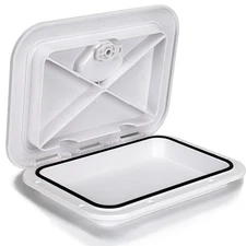 Marine Deck Access Hatch 15" White Rectangle Boat Hatch Lid Cover
