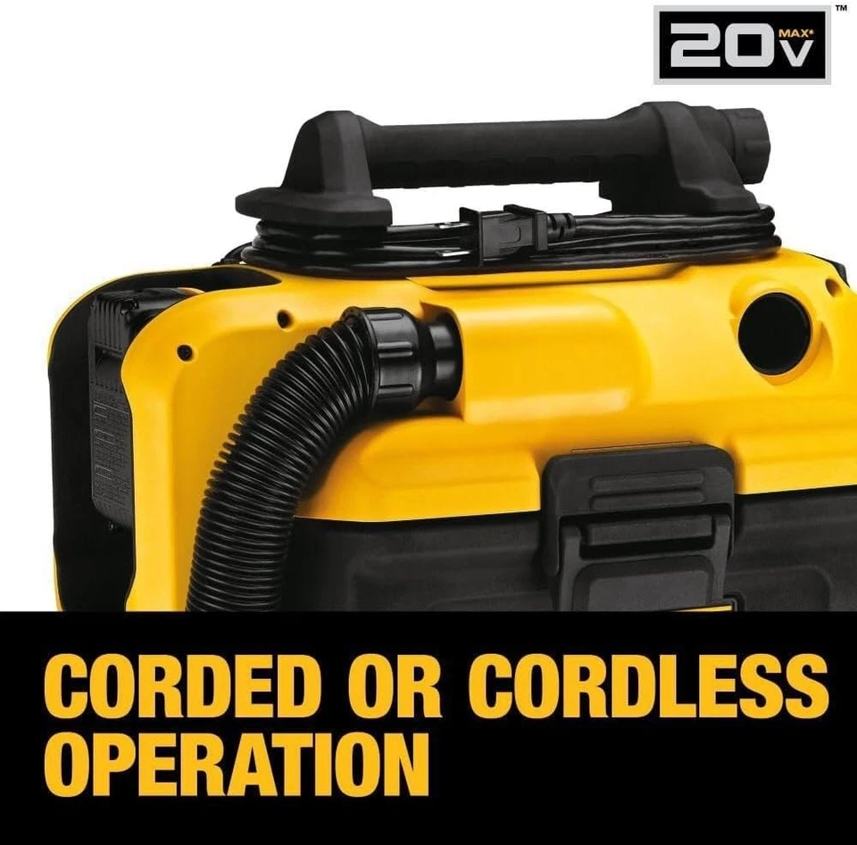 DEWALT Shop Vacuum Wet and Dry, Cordless and Corded Wet Dry Vacuum DCV581H - Image 3 of 4