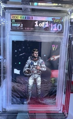 Wild Card POP! JFK Rocket Realm Ruler Drop 2 Black Label Mint 10 1-of-1