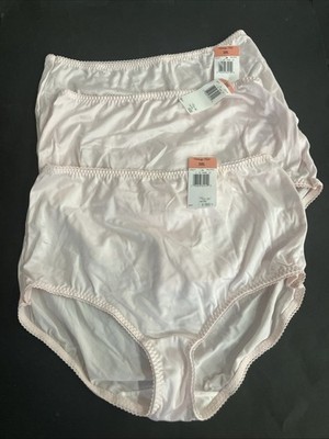 Vanity Fair Panty Women s 3XL Nylon Blend 3 Pair Ballet Pink Granny Panties New