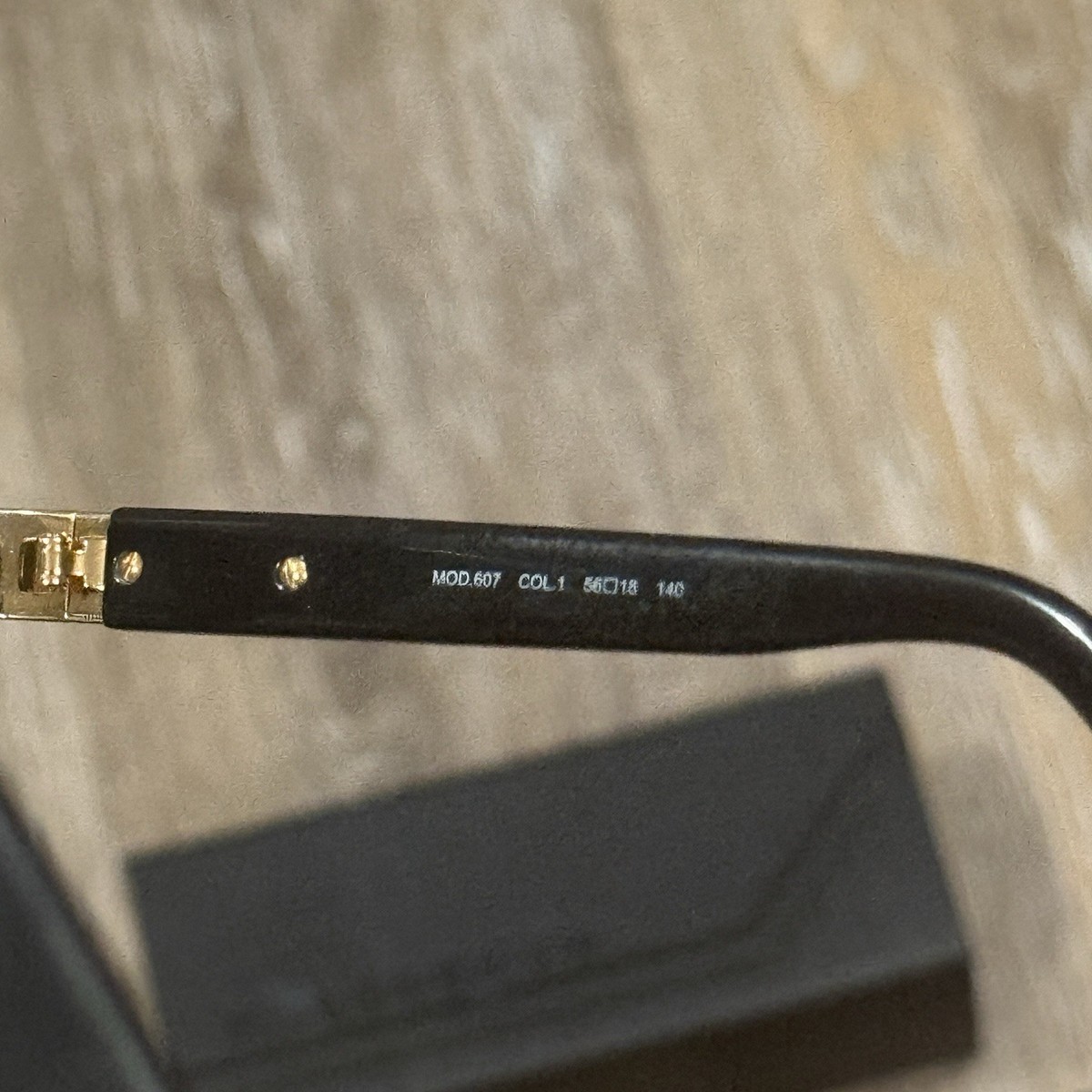 Cazal 607 Glasses - M. 607 Col. 001 Black & Gold 56-18-140mm  display picture 2