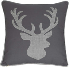 Deer Head Pillow Case Decorative Cotton Linen Embroidered Cushions Cov