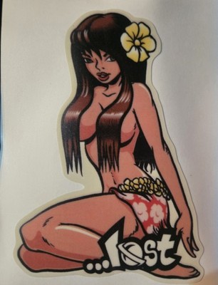 New Lost Enterprises Hula Girl Sticker Hawaii Hula Surf