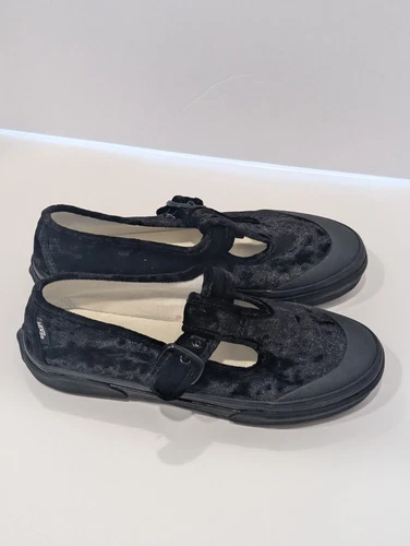 Vans Mary Jane velluto nero 7 5 nuovo senza etichetta